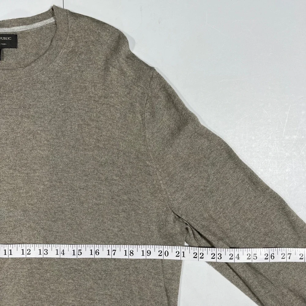 Banana Republic Old Money Silk Cashmere Crewneck Sweater Luxe Yarn Mens Large